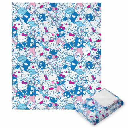 Hello Kitty and Friends Snuggled Up Silk Touch Throw Blanket 50" x 70"
